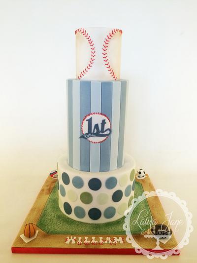 Baseball and sports theme. - Cake by Laura Davis