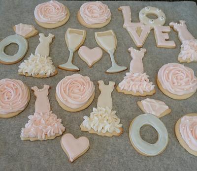 Pretty in Pink Bridal Shower Cookies - Cake by Yum Cakes and Treats