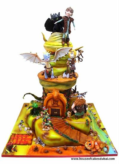 How to train your dragon cake - Cake by The House of Cakes Dubai