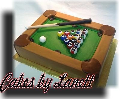 Pool Table Grooms Cake - Cake by Lanett