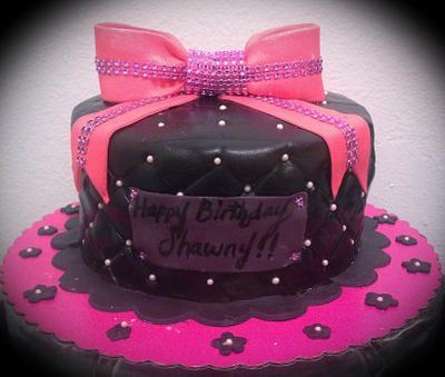 Hot pink cake  - Cake by Priscilla 