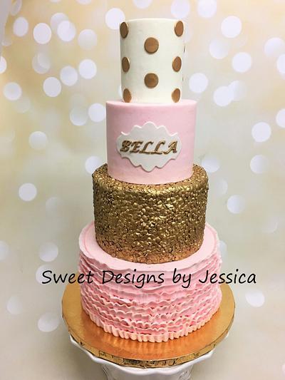 Bella's 1st - Cake by SweetdesignsbyJesica