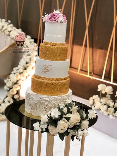 Ruffle wedding cake - Cake by Doaa Mokhtar