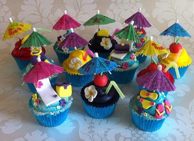 Beach themed cupcakes - Cake by Carrie