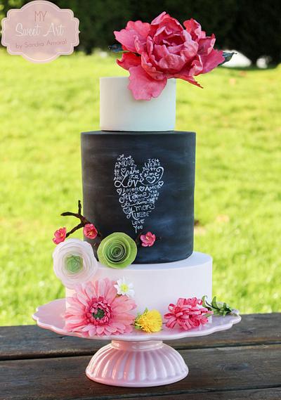 Wafer Paper Spring Wedding Cake - Cake by My Sweet Art