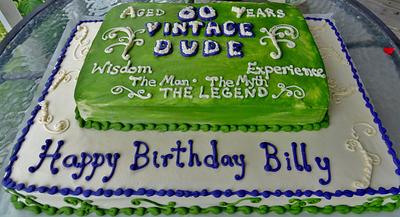 Vintage Dude 60 buttercream cake - Cake by Nancys Fancys Cakes & Catering (Nancy Goolsby)