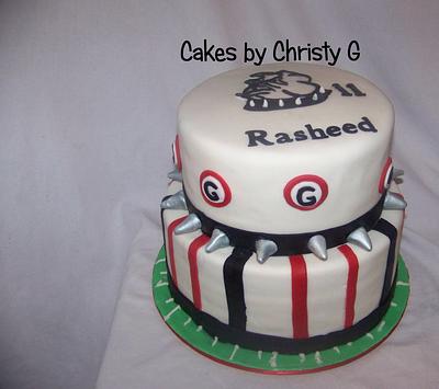 Georgia Bulldog fan cake - Cake by Cakes by Christy G