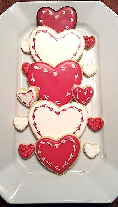 Valentine Hearts - Cake by Alicia