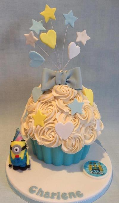 Giant Minion Themed Cupcake - Cake by Cupcake-heaven