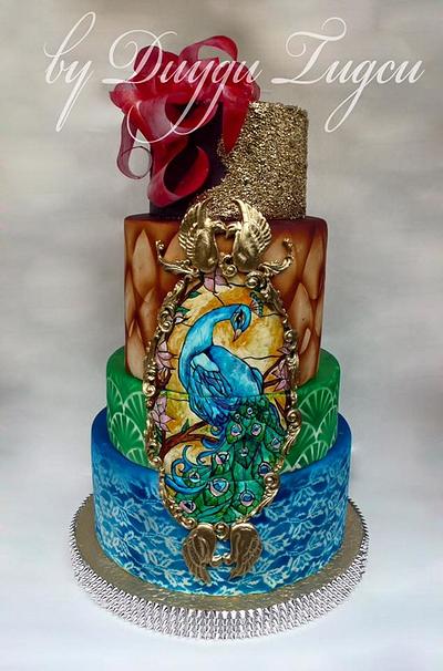 Peacock Wedding Cake - Cake by Duygu Tugcu