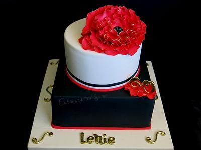 Red white and black - Cake by Cakes Inspired by me