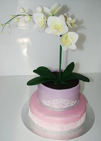 Orchid cake - Cake by katarina139