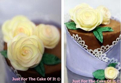 Free form Wafer roses - Cake by Nicole - Just For The Cake Of It