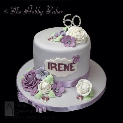 Floral lilac  - Cake by The hobby baker 