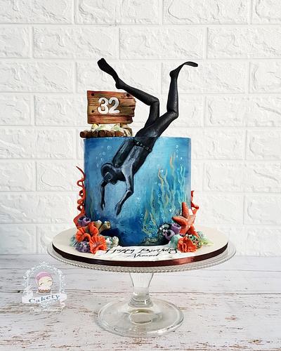 Diver Cake  - Cake by Cakety 