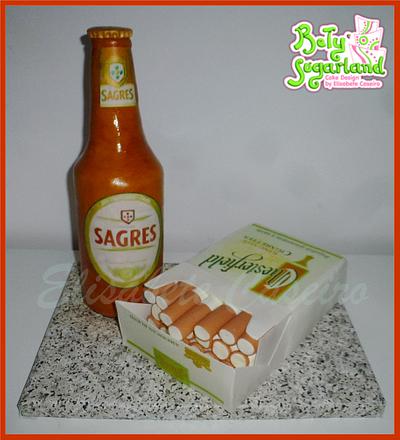 Beer and cigarretes - Cake by Bety'Sugarland by Elisabete Caseiro 