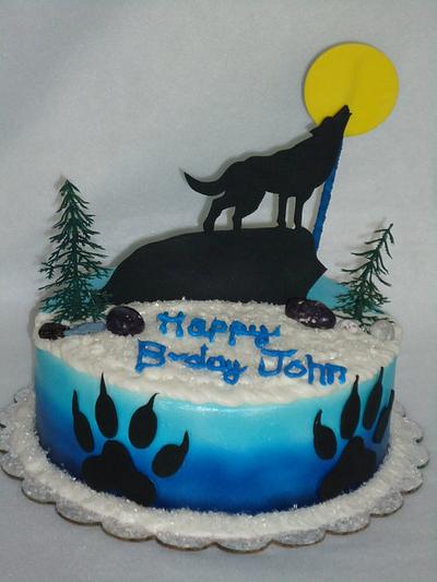 Howling Wolf cake - Cake by Kim Leatherwood