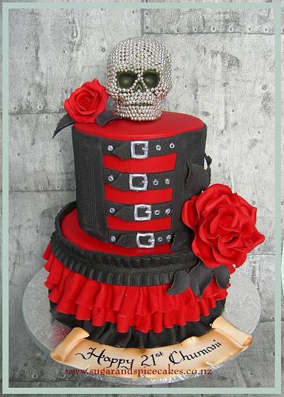 Gothic Skull Cake - Cake by Mel_SugarandSpiceCakes