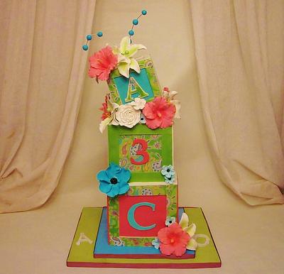 Baby Block Baby shower cake - Cake by Mojo3799