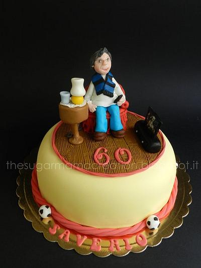 Watching soccer on tv! - Cake by mamadu