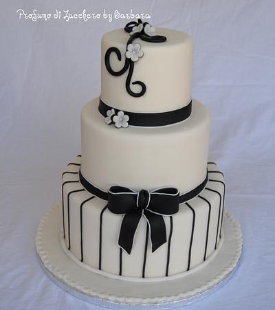 Black and white wedding cake - Cake by Barbara Mazzotta