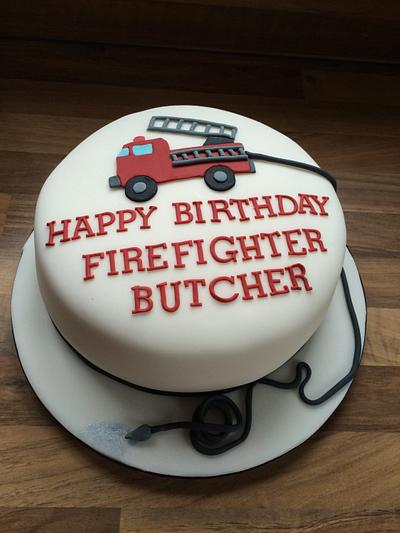 Firefighter - Cake by Littlelizacakes