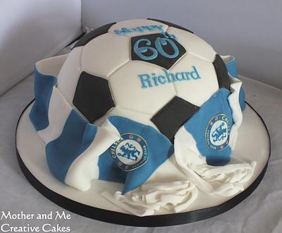 Blue is the colour, Football is the game!! - Cake by Mother and Me Creative Cakes