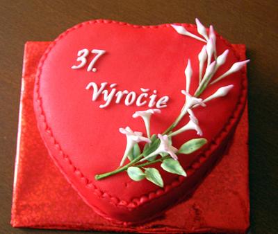 Heart with flowers - Cake by Anka