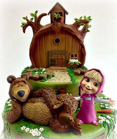 Masha and the Bear - Cake by Patrizia Laureti LUXURY CAKE DESIGN
