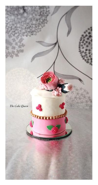 Mini floral wedding cake - Cake by Mariana