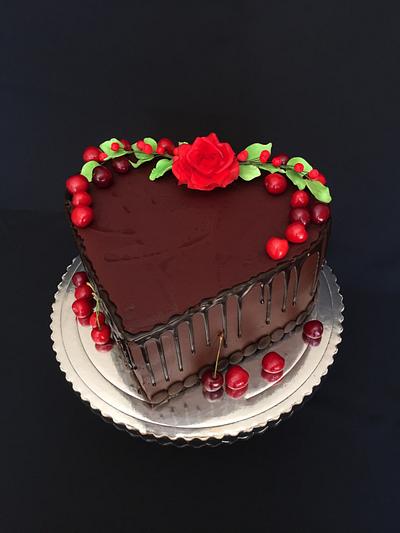 Chocolate heart - Cake by Layla A