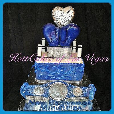 "Heart of the fighter" themed cake creation - Cake by HottCakez of Las Vegas