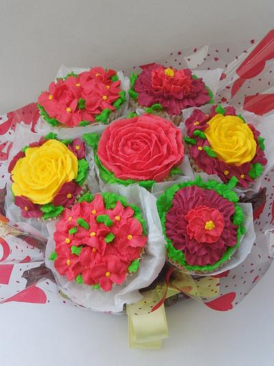 mothers' day cupcake bouquet - Cake by Crescentcakes
