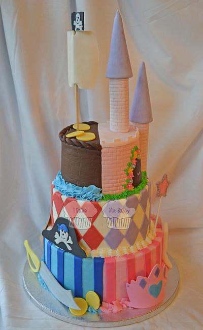 Pirate and Princess - Cake by Susan