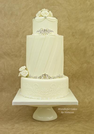 White Wedding Sparkle - Cake by Vanessa
