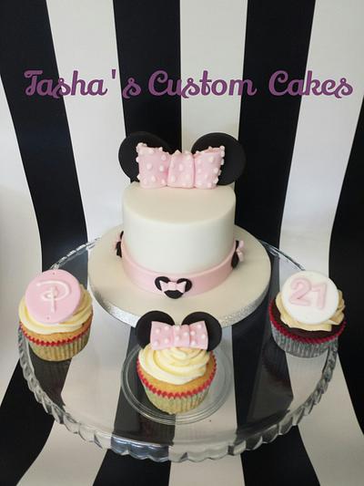 Minnie & Disney themed cake and cupcakes - Cake by Tasha's Custom Cakes