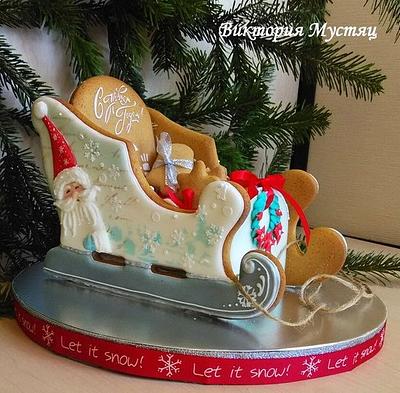 Santa's sleigh Gingerbread - Cake by Victoria