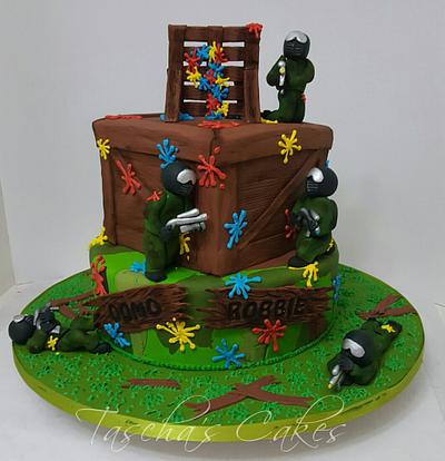 Paintball and Camo - Cake by Tascha's Cakes