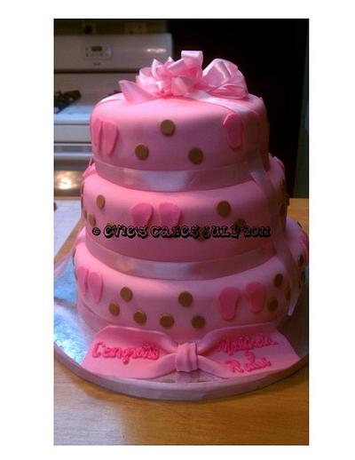 Simple Baby Shower Cake - Cake by BlueFairyConfections