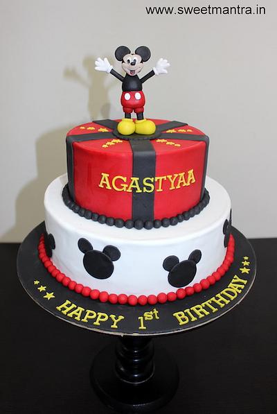 Mickey tier cake - Cake by Sweet Mantra Homemade Customized Cakes Pune