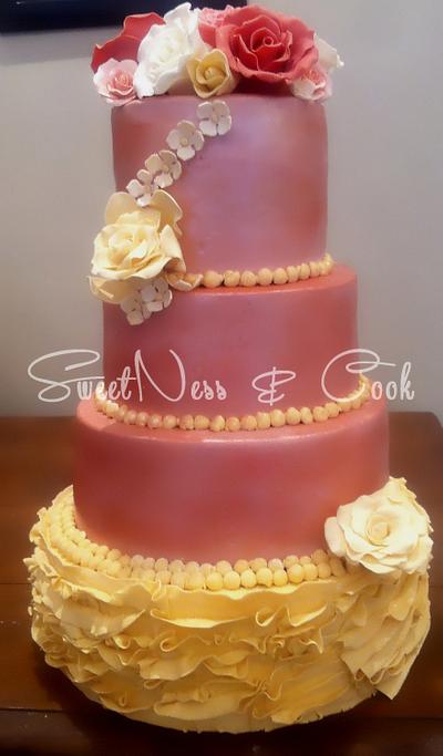Weeding cake chic et fleuri - Cake by Ness (SweetNess & Cook)