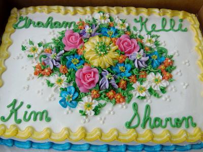 Summer buttercream flowers cake!   - Cake by Nancys Fancys Cakes & Catering (Nancy Goolsby)