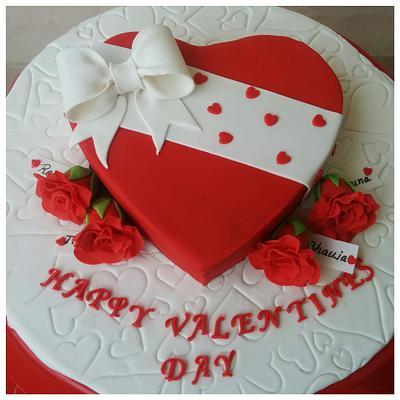 Valentine's day cake - Cake by Yourcakestudio