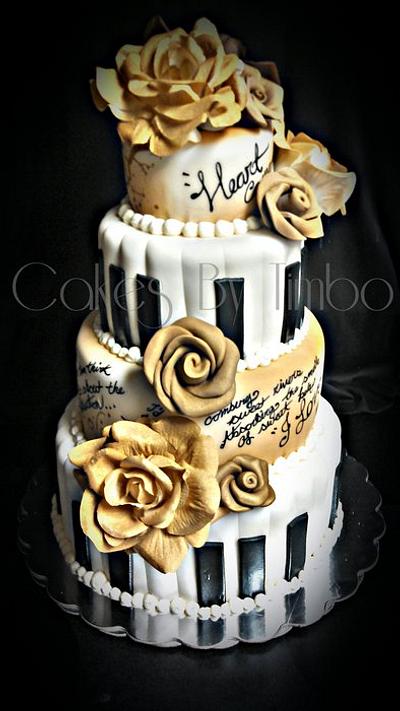 "The Poet & The Pianist" Wedding Cake! - Cake by Timbo Sullivan
