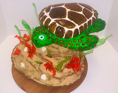Sea Turtle Cake - Cake by Sharp Sweets