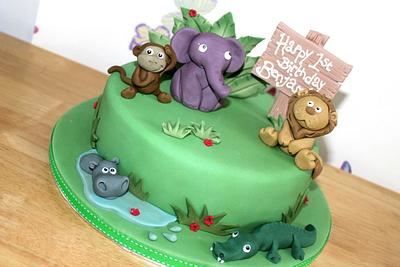 Jungle animals - Cake by Zoe's Fancy Cakes