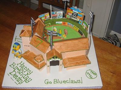BlueClaws Baseball Stadium Birthday Cake - Cake by Kristen