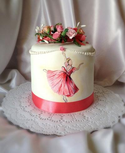 Cake with hand-painted " Ah ! ballet ,ballet!" - Cake by Sweet pear	