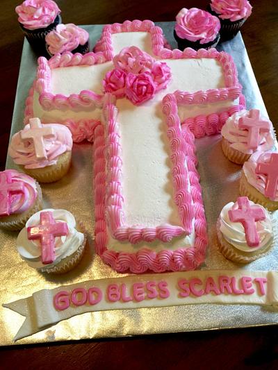 Baptism Blessings Cake - Cake by Cheryl Simons