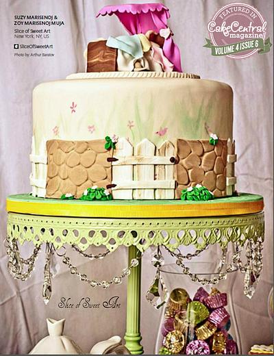 Cake Central Magazine Feature - Beatrix Potter Baby Shower Cake - Cake by Slice of Sweet Art